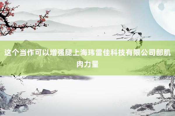 这个当作可以增强腿上海玮雷佳科技有限公司部肌肉力量
